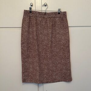 NEW J.Crew Giraffe Organic Brown Polka Dot Skirt Midi